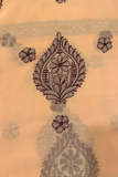 Arsh Handcrafted Almond Fawn Georgette Unstitched Chikankari 3pc Suit