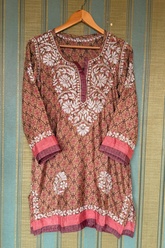 Arsh Handcrafted Printed Crepe Short Top - arshchikan
