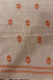 Arsh Handcrafted Mul Chanderi Unstitched Chikankari Kurti and Dupatta set