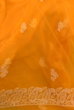 Arsh Handcrafted Faux Georgette Unstitched Chikankari Kurti and Dupatta set