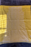 Arsh Handcrafted Yellow Cotton Unstitched Chikankari 3pc Suit - arshchikan