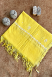 Arsh Handcrafted Mul Chanderi Unstitched Chikankari Kurta and Dupatta set