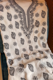Arsh Handcrafted White Cotton Unstitched Chikankari 3pc Suit Set