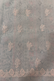 Arsh Handcrafted Blue Cotton Unstitched Chikankari 3pc Suit Set