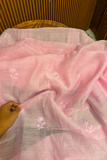 Arsh HandCrafted Mul Chanderi Unstitched Chikankari Kurti and Dupatta set