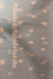 Arsh Handcrafted Blue Cotton Unstitched Chikankari 3pc Suit Set