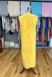 Arsh Handcrafted Mango Yellow Cotton Unstitched Chikankari 3pc Suit