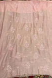 Arsh HandCrafted Mul Chanderi Unstitched Chikankari Kurti and Dupatta set