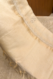 Arsh Handcrafted Mul Chanderi Unstitched Chikankari Kurti and Dupatta set