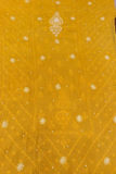Arsh Handcrafted Yellow Pure Tissue Kurti and Dupatta Semi Stitched Set