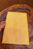 Arsh Hand Crafted Chikan Men Pure Chanderi Kurta Piece