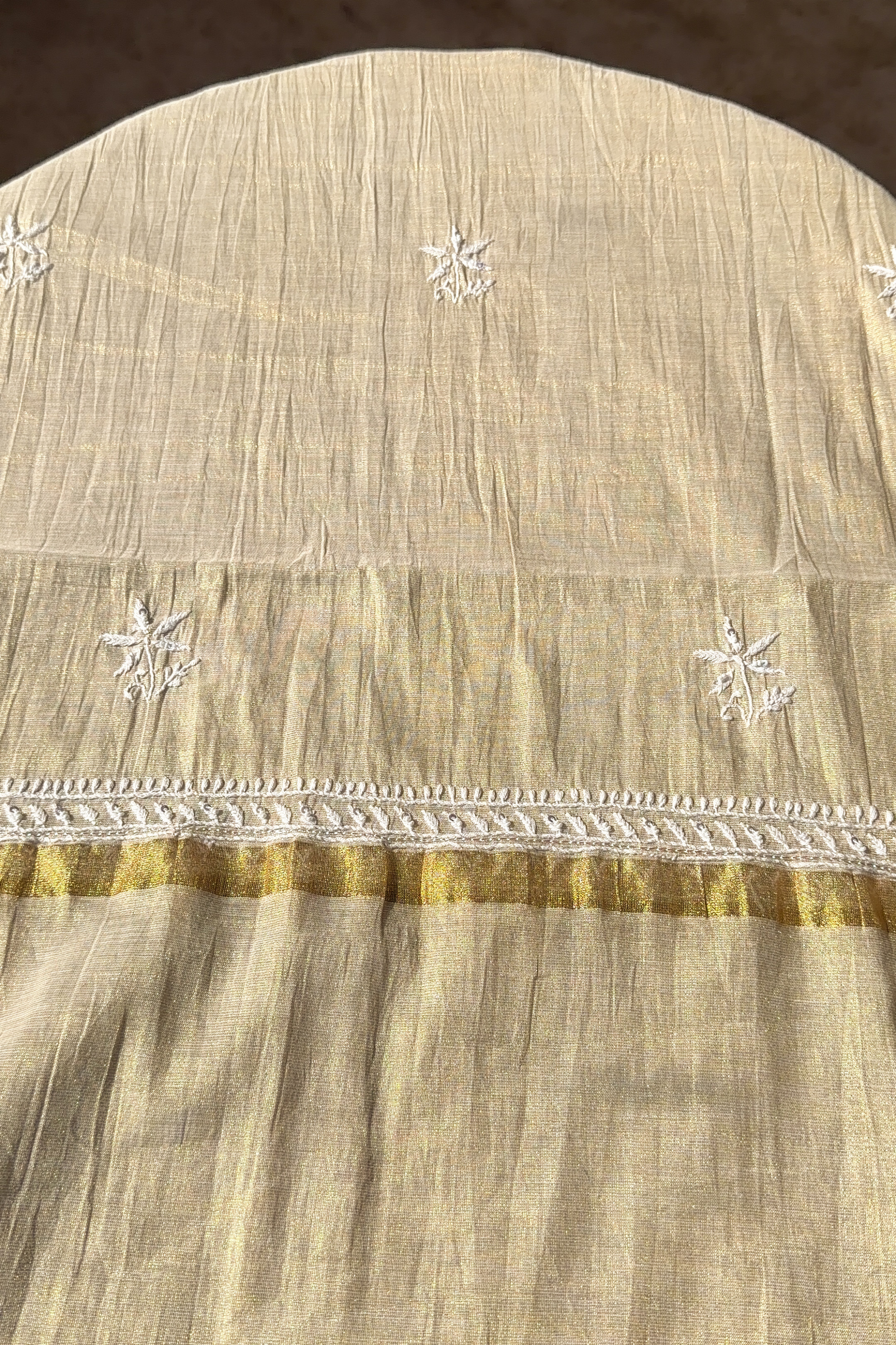 Arsh Handcrafted Pure Tissue Kurti and Dupatta set. - arshchikan