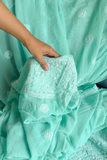 Arsh Handcrafted Pure Georgette Unstitched Chikankari Suit