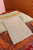 Arsh Hand Embroidered Chanderi Silk Green Chikankari 3pc Suit Set