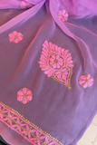 Arsh Handcrafted Semi Georgette Unstitched Chikankari Suit Set