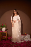 Arsh Handcrafted Pure Organza Chikankari Saree