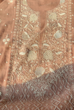 Arsh Handcrafted Mul Chanderi Kurti and Dupatta Semi Stitched Set