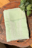 Arsh Handcrafted Mint Green Pure Organza Kurta and Dupatta set - arshchikan