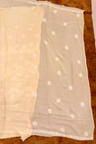 Arsh Handcrafted Modal Satin Unstitched Chikankari Suit Set - arshchikan