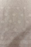 Arsh Handcrafted Grey Cotton Unstitched Chikankari Front Jaal 3pc Suit