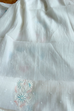 Arsh Handcrafted Mul Chanderi Unstitched Chikankari Kurti and Dupatta set