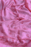 Arsh Handcrafted Pink Pure Silk Unstitched Chikankari 3pc Suit Set