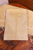 Arsh Handcrafted Pure Tissue Kurti and Dupatta Chikankari Set