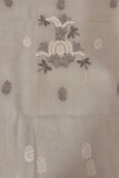 Arsh Handcrafted Grey Cotton Unstitched Daraj Chikankari 3pc Suit Set