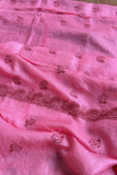 Arsh Handcrafted Pink Pure Silk Unstitched Chikankari 3pc Suit Set