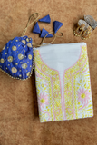 Arsh Hand Embroidered Pure Cotton Unstitched Chikan Suit