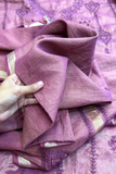 Arsh Handcrafted Tissue Chanderi Kurti and Dupatta Chikankari Set - arshchikan