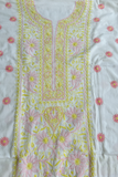 Arsh Hand Embroidered Pure Cotton Unstitched Chikan Suit