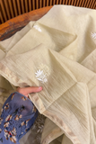 Arsh Handmade Pure Mul Chanderi Unstitched Suit Set