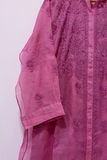 Arsh Handmade Pure Chanderi Chikankari Semi Stiched Coord Set