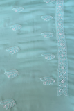 Arsh Handcrafted Sea Green Georgette Unstitched Chikankari 3pc Suit