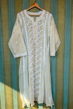 Arsh Handcrafted Pure Mul Chanderi Kurti and Dupatta Semi Stitched Set - arshchikan