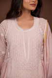 Arsh Handcrafted Mul Chanderi Kurti and Dupatta Semi Stitched Nayra Design Set