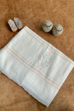 Arsh Handcrafted Mul Chanderi Unstitched Chikankari Kurti and Dupatta set