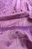 Arsh Handcrafted Tissue Chanderi Kurti and Dupatta Chikankari Set - arshchikan