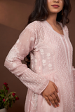 Arsh Handcrafted Mul Chanderi Kurti and Dupatta Semi Stitched Nayra Design Set