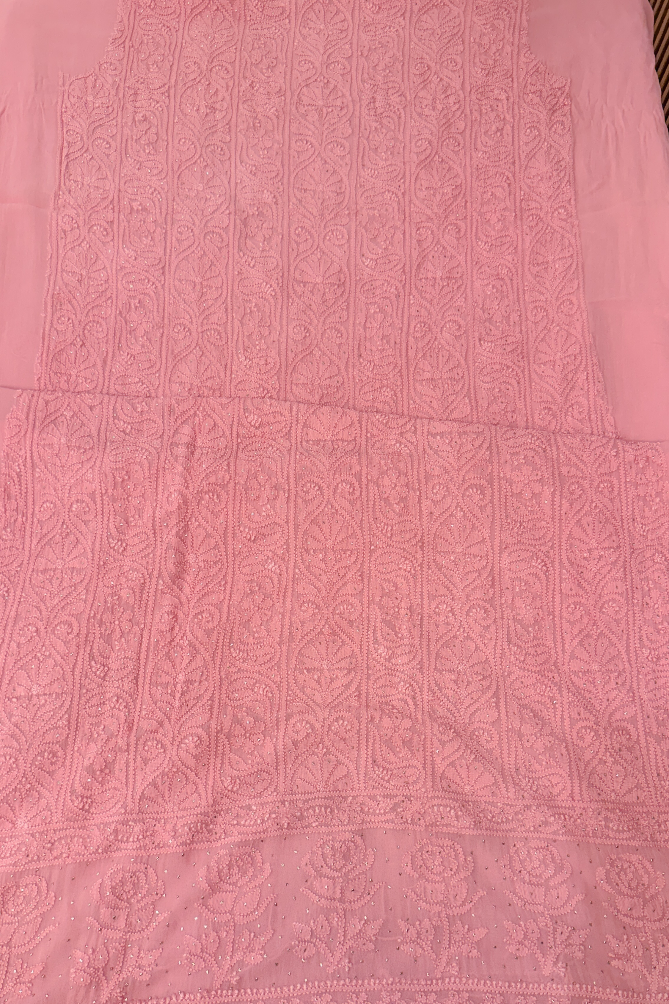 Arsh Handcrafted Pure Viscose Georgette Unstitched Chikankari 2pc Set - arshchikan