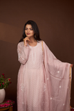 Arsh Handcrafted Mul Chanderi Kurti and Dupatta Semi Stitched Nayra Design Set