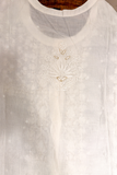 Arsh Handcrafted Pure Chanderi Chikankari Semi Stiched Coord Set