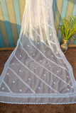 Arsh Handcrafted Pure Organza Chikankari Dupatta