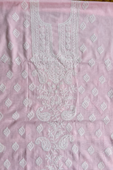 Arsh Hand Embroidered Pure Kota Doria Chikan Suit Piece