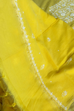 Arsh Handcrafted Mul Chanderi Unstitched Chikankari Kurta and Dupatta set