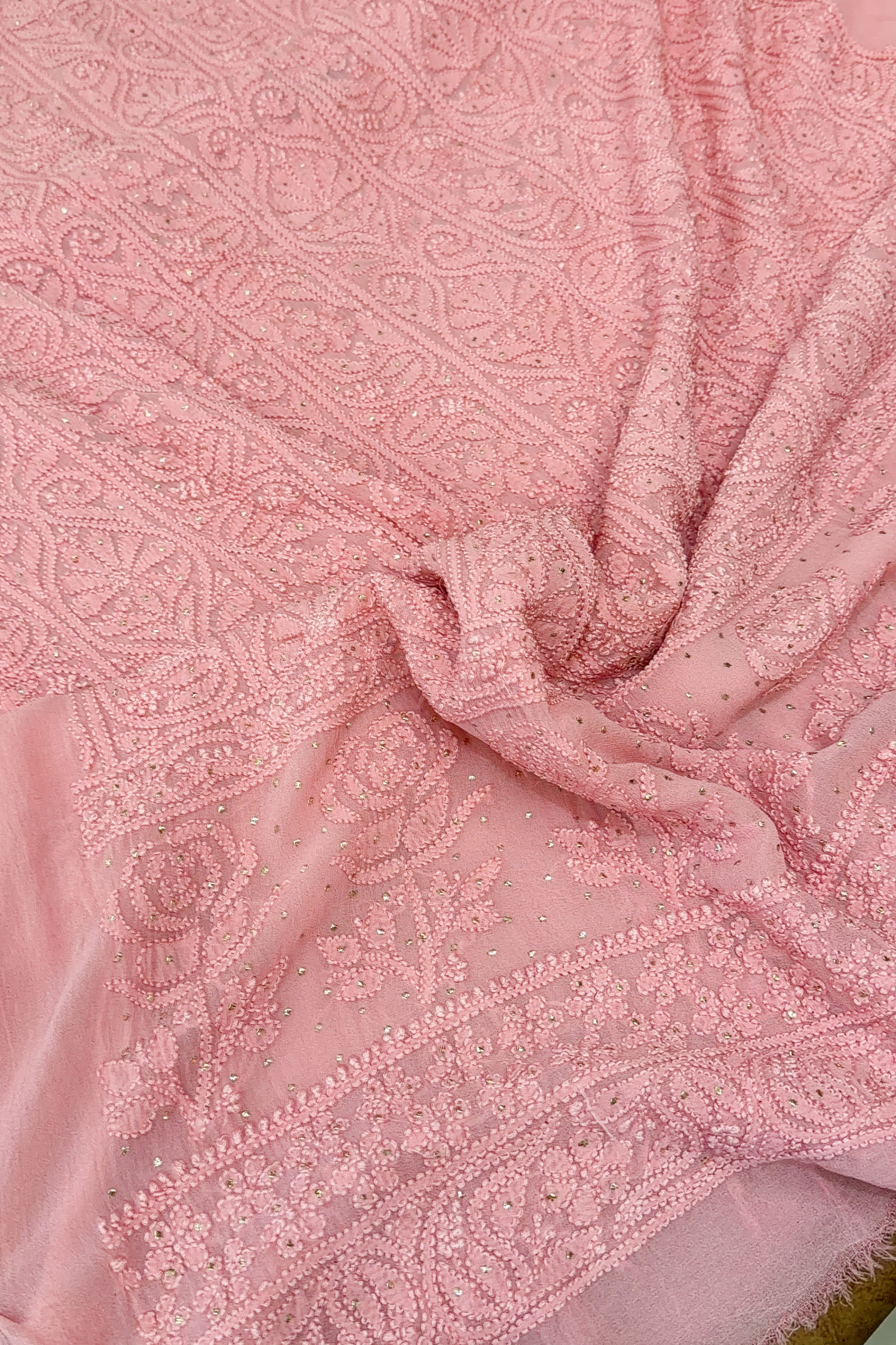 Arsh Handcrafted Pure Viscose Georgette Unstitched Chikankari 2pc Set - arshchikan