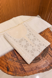 Arsh Handmade Mul Chanderi Unstitched Chikankari Kurti and Dupatta set