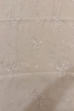 Arsh Handmade Mul Chanderi Unstitched Chikankari Kurti and Dupatta set