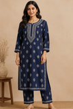 Arsh Hand Embroidered Chikan Muslin Chanderi Kurta and Pant Set